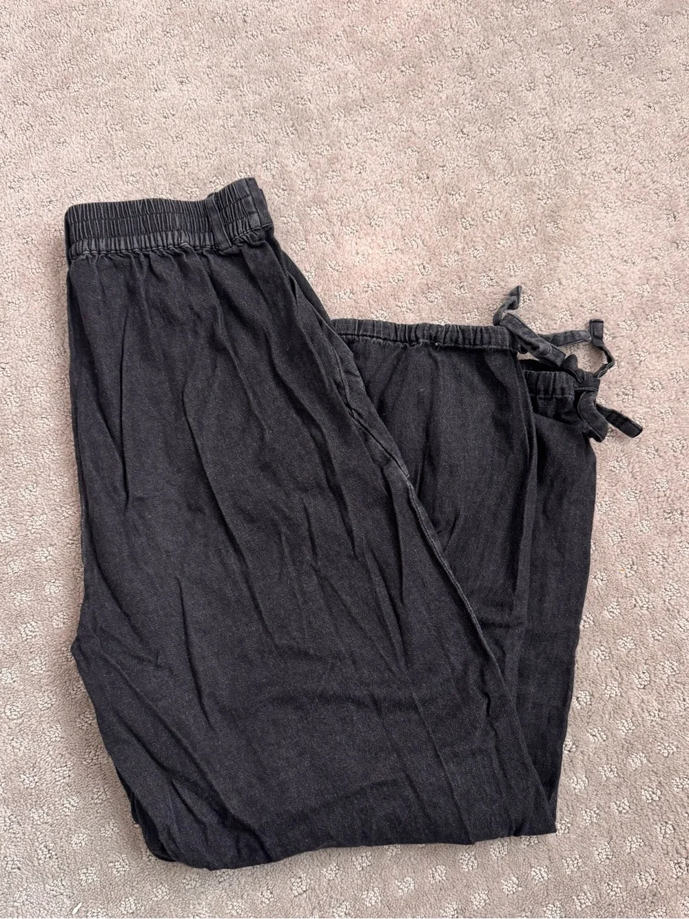 Downeast Black Drawstring Cargo Pants